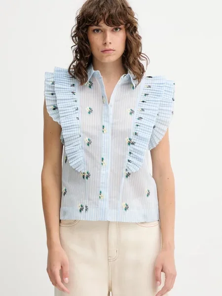 MUNTHE cămașă MUST cu guler clasic regular albastru