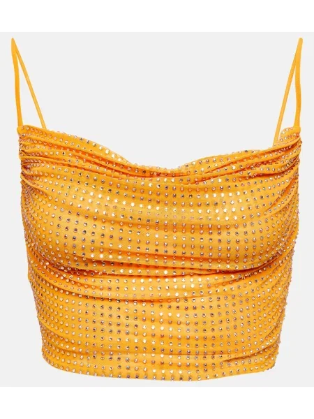 Cropp top Self-portrait de cristal portocaliu