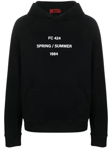 Hanorac cu glugă 424 cu broderie negru