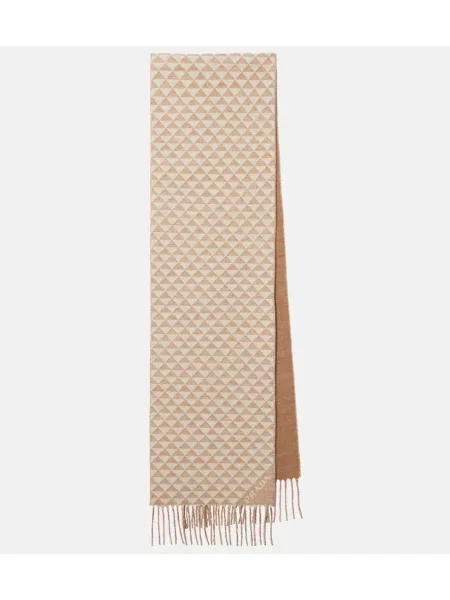 Fular Prada de lână bej