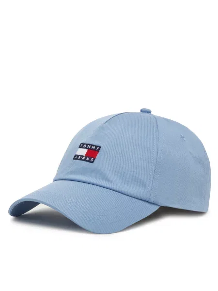 Tommy Jeans Шапка с козирка Heritage Core 5 Panel светлосиньо