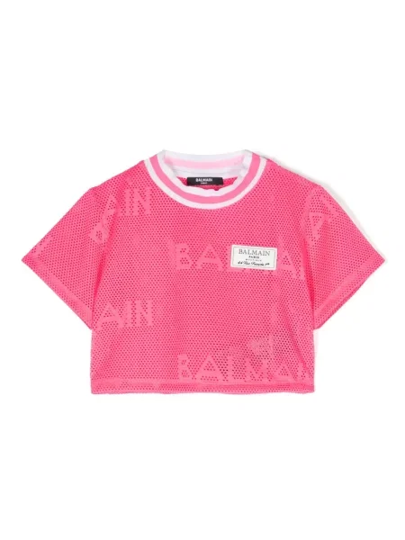 Koszulka dziecięca Balmain różowa