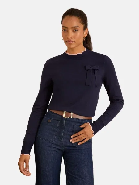 Love & roses Pulover bleumarin roz