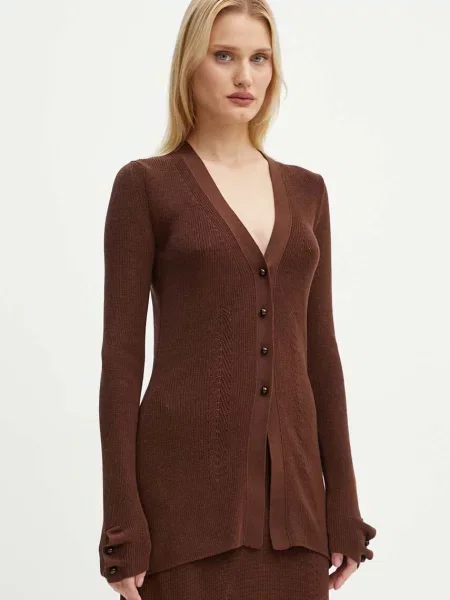 AERON cardigan din light maro