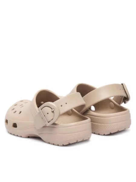 Crocs Natikači Classic Enamel Buckle Clog bež