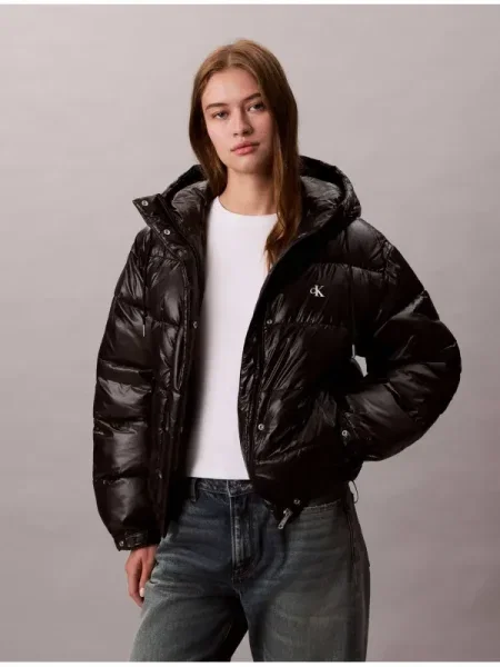 Geacă de blugi Calvin Klein Jeans negru