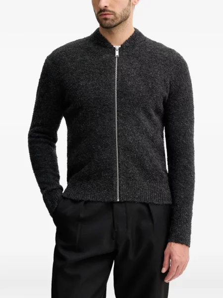 Bouclé cardigan Sisley gri