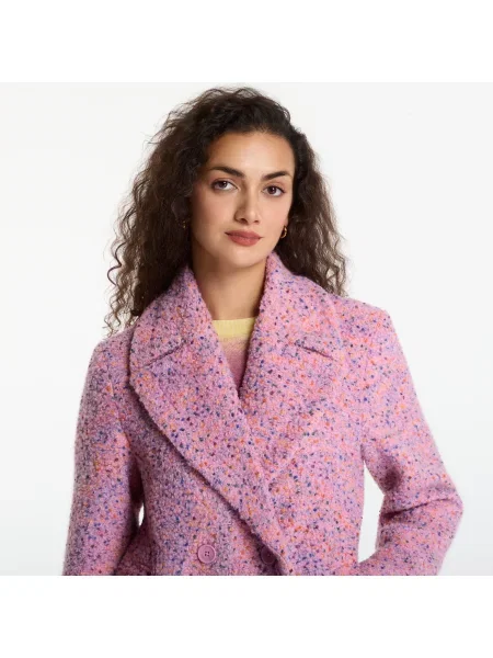 Παλτό Desigual Bottone Pink Stick M ροζ