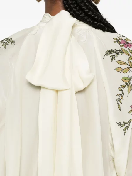 Bluză Alemais cu model floral cu imagine alb