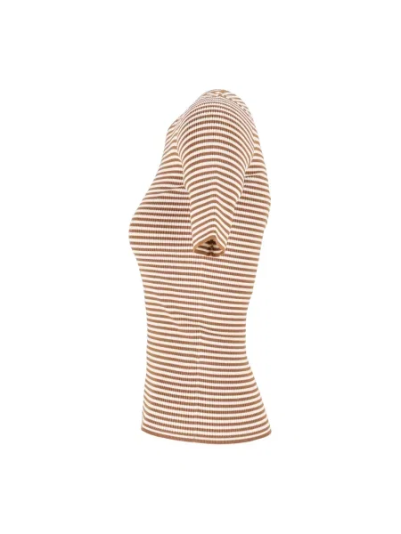 Lniana koszulka Max Mara Studio brązowa