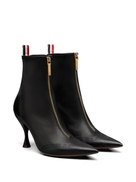 Cizme scurte Thom Browne din piele negru