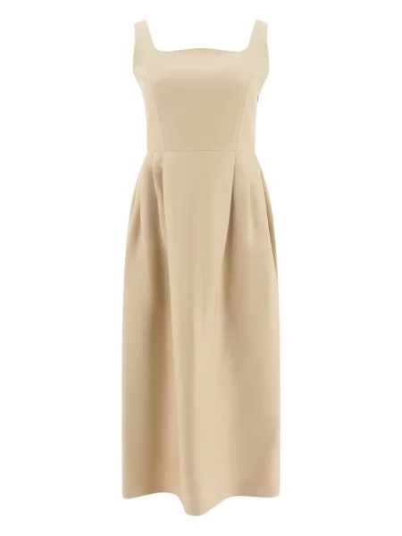 Rochie Sandbeige plisată de costum