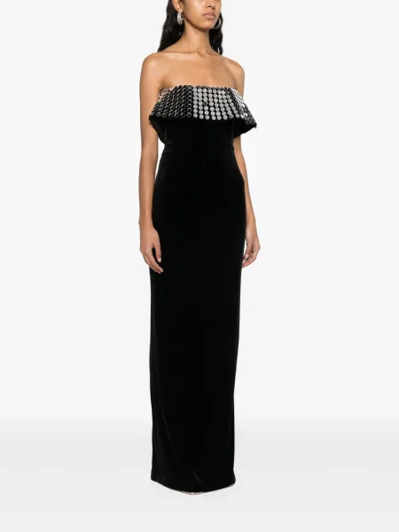 Rochie Nissa de catifea negru