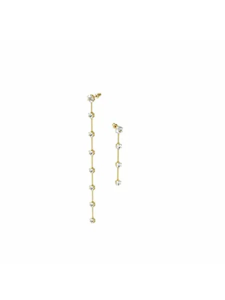 Lniane kolczyki Swarovski żółte