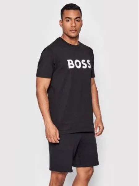BOSS Orange kratka majica BOSS Thinking 1 črna
