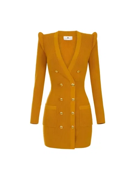 Sukienka mini Elisabetta Franchi żółta