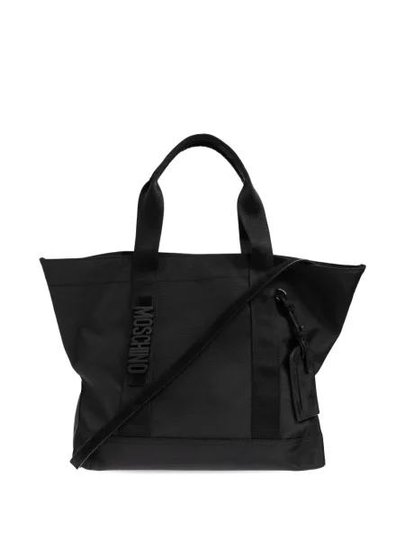 Geantă Moschino cu autograf negru