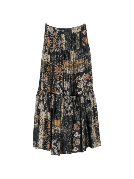 Fustă midi Liu Jo cu model floral negru