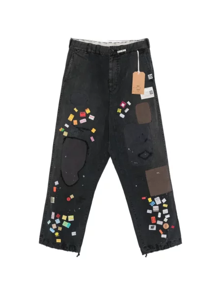 Blugi Maison Mihara Yasuhiro cu imagine negru