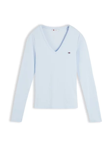 Tommy Jeans Tričko ESSENTIAL světlemodrá modré
