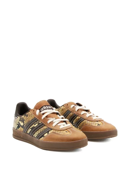Geacă Adidas cu broderie cu model piele de șarpe maro