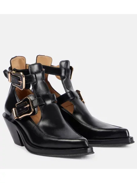 Cizme scurte Gabriela Hearst din piele negru