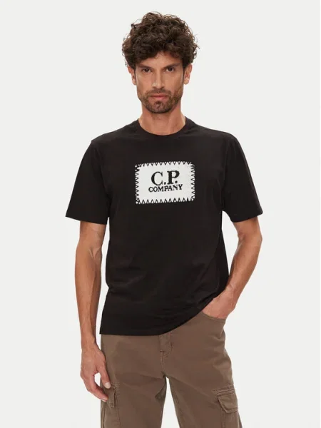 C.P. Company Tricou Regular Fit negru