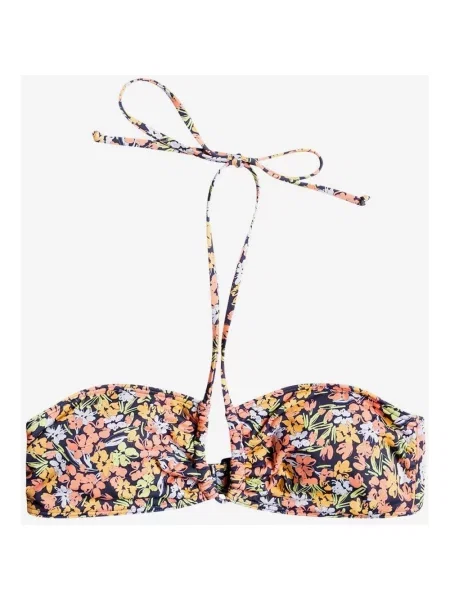 Góra od bikini Roxy Beach Calssics w kolorze granatowo-biało-różowym XS niebieskie