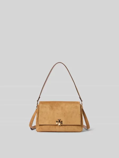 Torba na ramię z zamszowym efektem Tory Burch