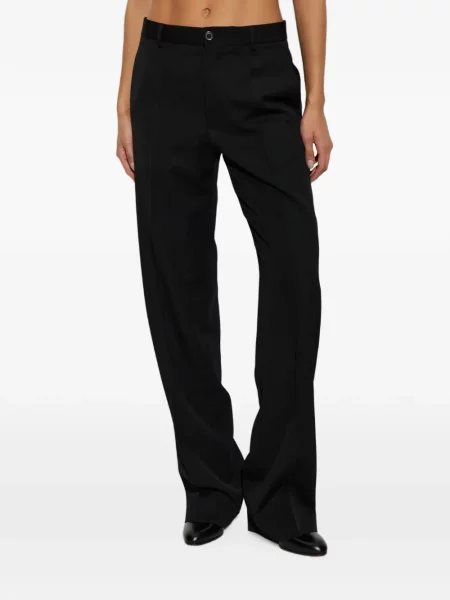 Pantaloni Maison Margiela de lână negru