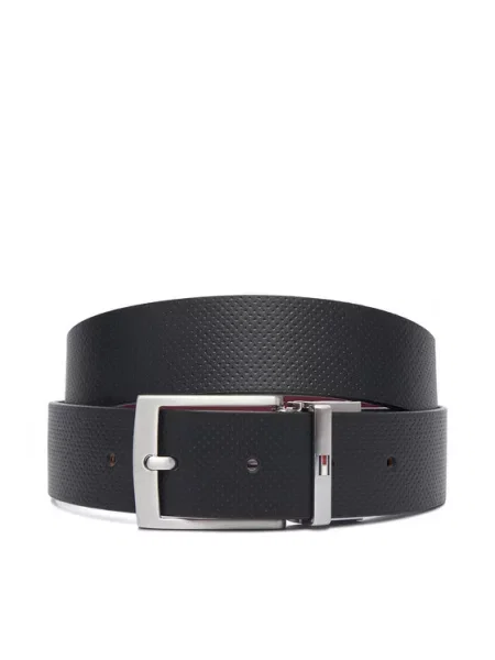 Tommy Hilfiger Колан Adan Rev Pebble черен
