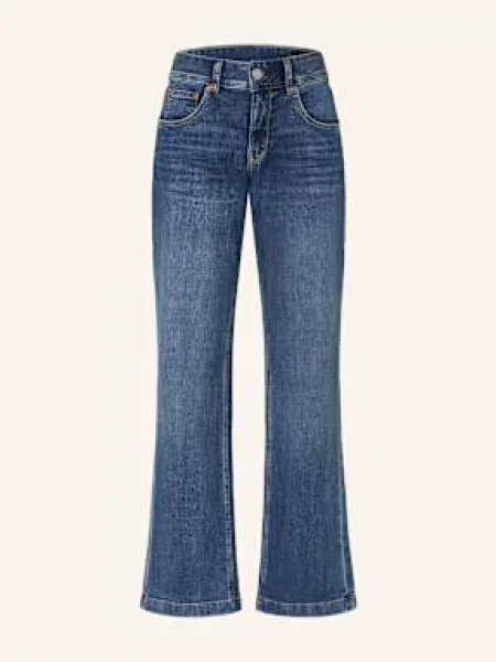 Herrlicher Jeansy Straight Edna blau niebieskie