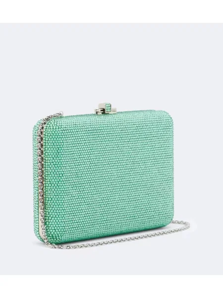 Geantă plic Judith Leiber Couture verde