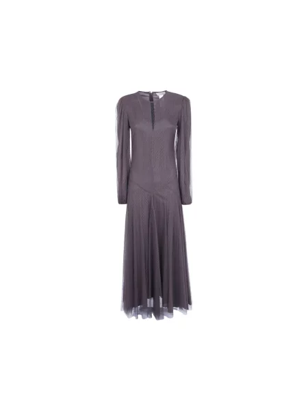 Sukienka maxi Twinset fioletowa