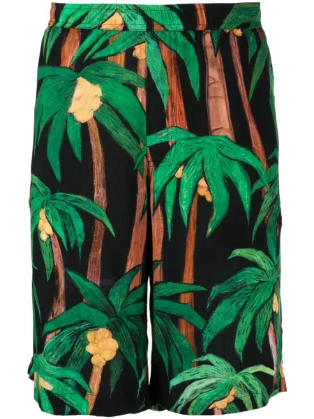 Bermuda kratke hlače Endless Joy s printom crna