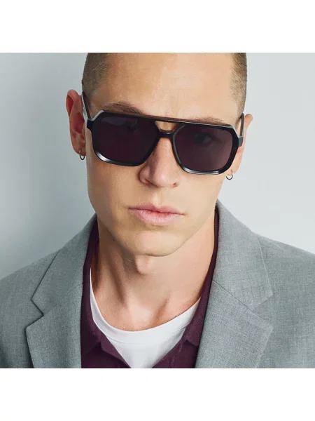 Reserved Sluneční brýle aviator černý
