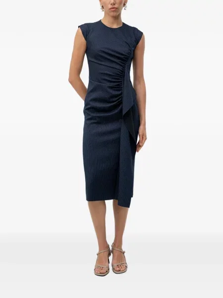 Rochie midi Hugo cu volane albastru