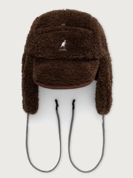 Kangol шапка тип ушанка FAUX SHEARLING UTILITY FLAP кафяво