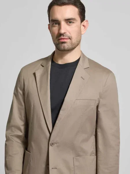 Marynarka o kroju slim fit z mieszanki bawełny model Hugo