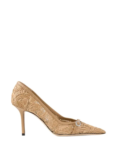 Pantofi cu toc Jimmy Choo cu cataramă din dantelă