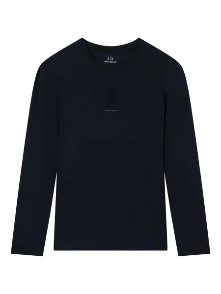 Tričko s dlhým rukávom Armani Exchange čierna