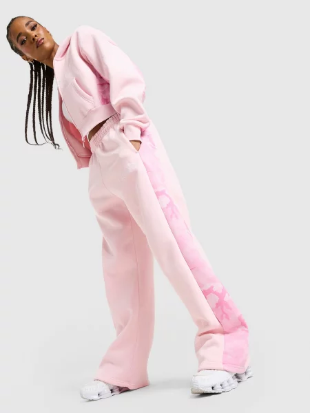 Hoodrich Spodnie Oversize Wide Leg Jogger Field różowe