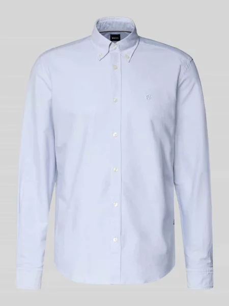 Koszula casualowa o kroju regular fit z czystej bawełny model ‘LIAM’ Boss fioletowa