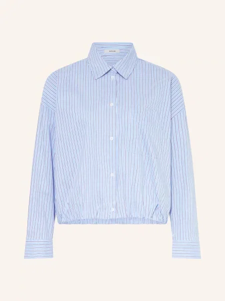 Bluzka koszulowa o kroju regular fit z kołnierzykiem Opus biała