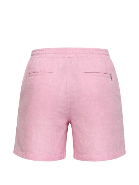Pantaloni scurți Superdry cu cordon roz