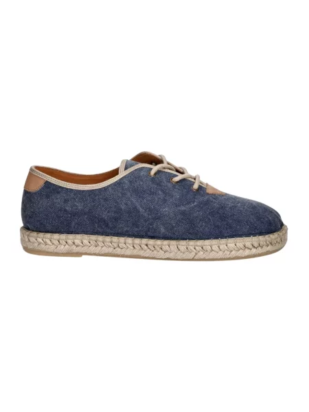 Espadryle Fly London skórzane niebieskie