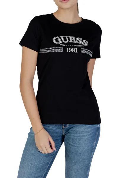Tricou Guess Active scurt negru