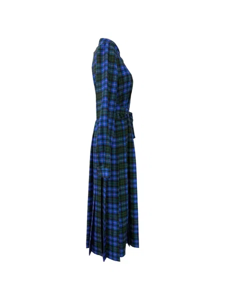 Cu centură rochie Msgm în carouri albastru