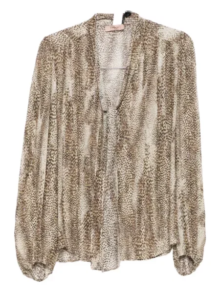 Bluză Twinset cu imagine maro