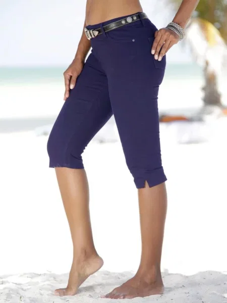 BEACH TIME Jeans închis albastru